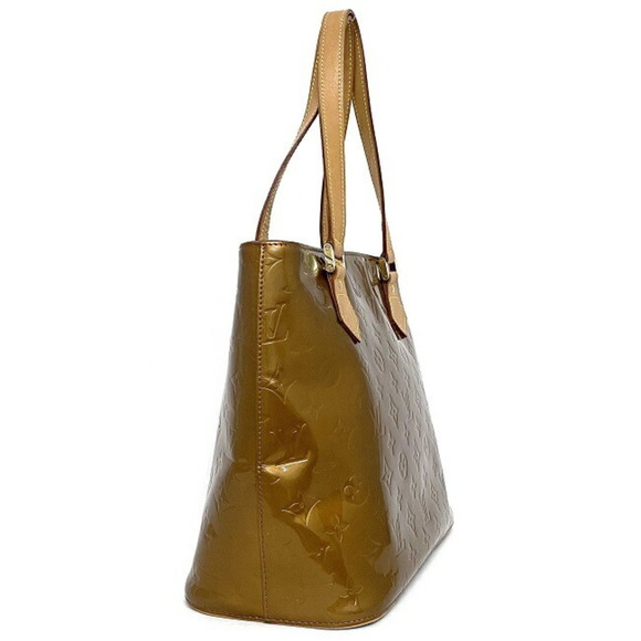 LOUIS VUITTON Handbag Houston Beige Brown Bronze Monogram Verni M91122 Bag Paten - Picture 2 of 10